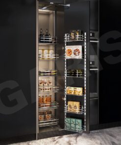 Tủ đồ khô 6 tầng, rổ nan dẹt, cánh mở