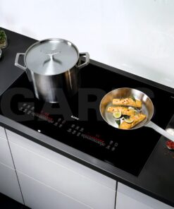 Bếp từ 2 vùng nấu, kính vát 4 cạnh, viền hợp kim nhôm Aviation Shield